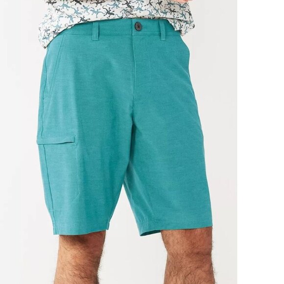 Mens Cargo Shorts Waist 29 Blue 10" Inseam Stretch Regular Fit Sonoma - Picture 1 of 5